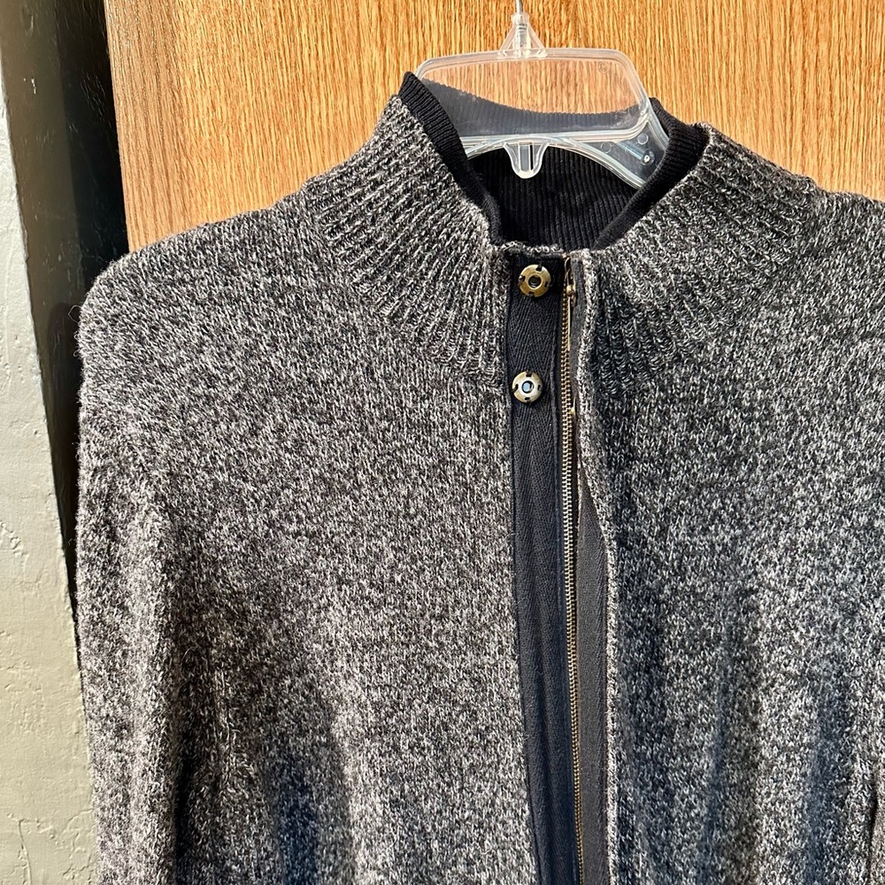 Tasso Elba - 100% Lambswool Zip-up Sweater - Men’s Medium